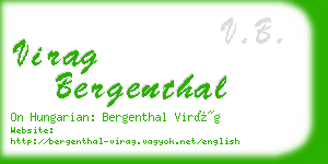 virag bergenthal business card